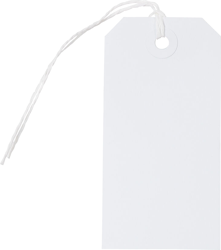 White Medium Gift Tags (4 1/4 x 2 3/8) - 10 Pack