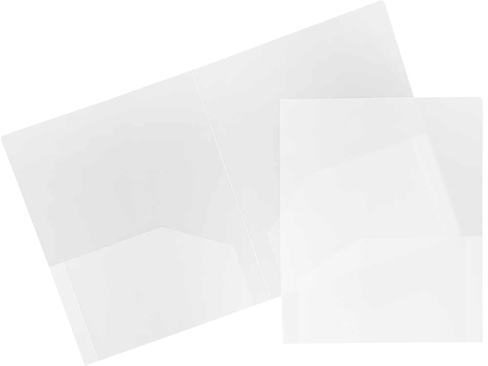 Clear 9 x 12 Plastic Heavy Duty Folders