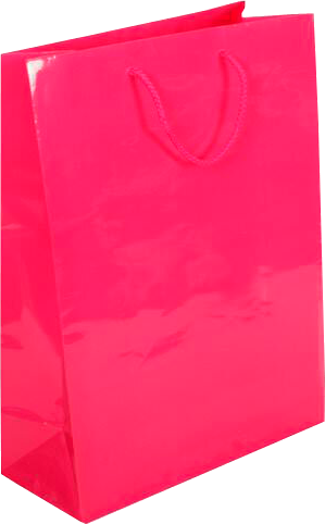 Fuchsia X-Large Glossy Gift Bags (12 1/2 x 17 x 6)