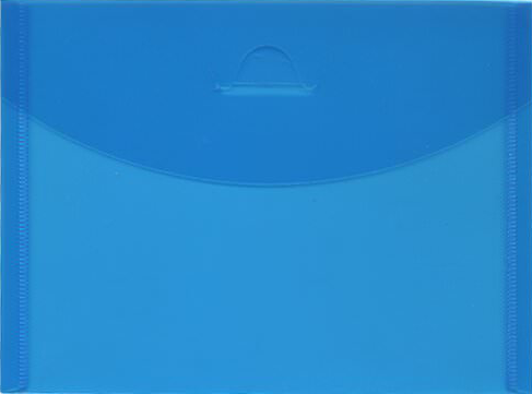 Blue 5 1/2 x 7 3/8 Booklet Plastic Envelopes with Tuck Flap
