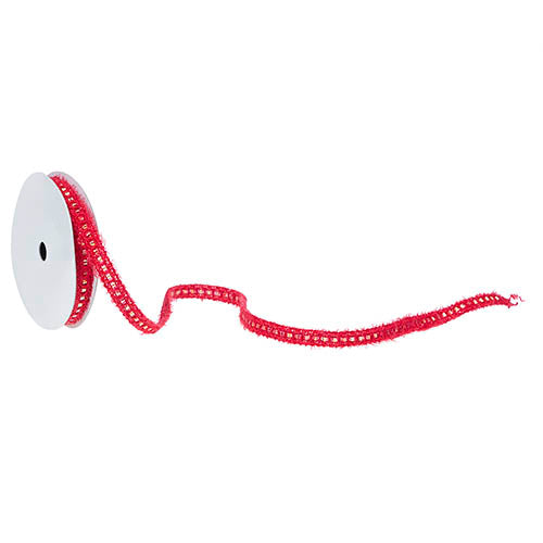Red Nylon Knit 3 Yards Ribbon
