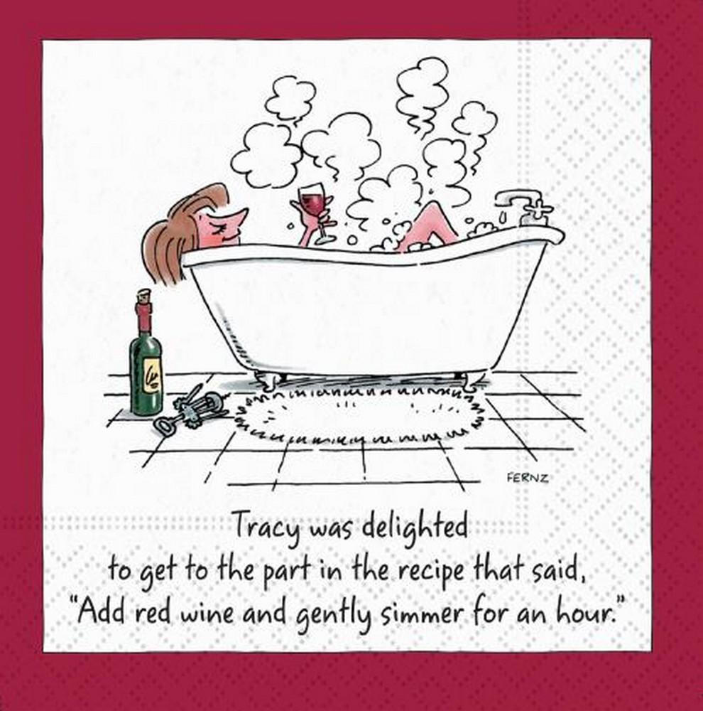 Tracy Was Delighted 5 x 5 Novelty Holiday Cocktail Napkins - 20 Pack