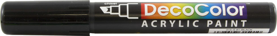 Black Chisel Tip Acrylic Paint Marker