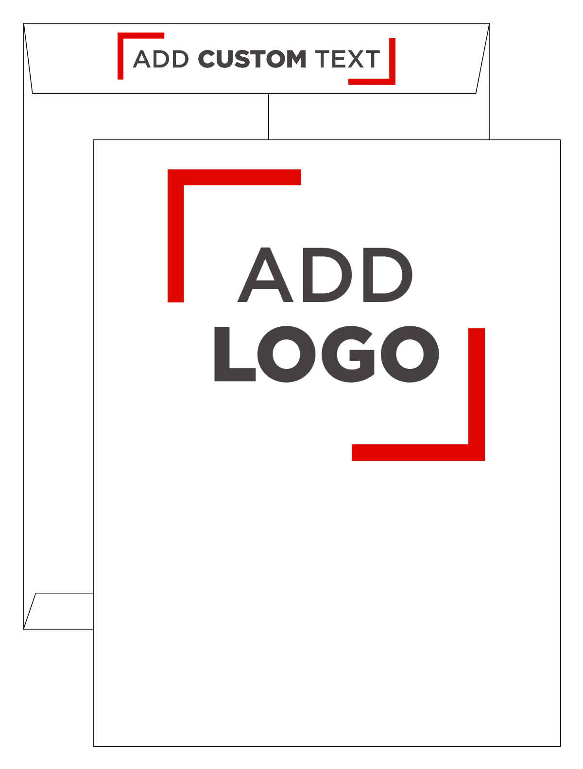White 28lb 10 x 13 Open End Envelopes with Spot Seal