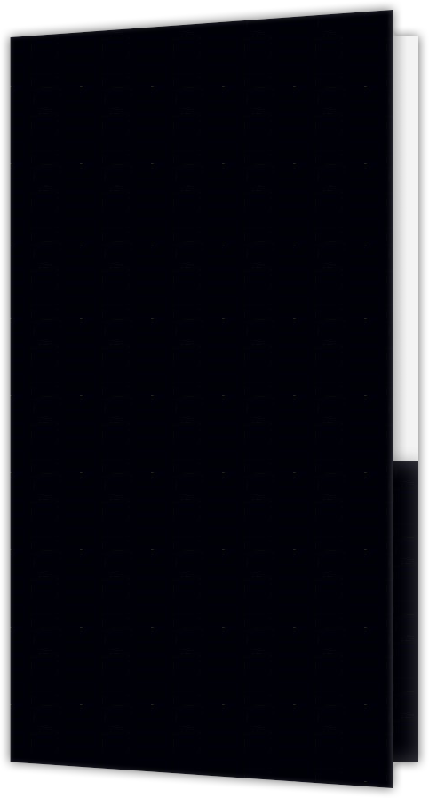 Black Semi-Gloss 14pt C1S 3 3/8 x 6 One Pocket Key Card Holders with 2 1/2 Inch Pocket