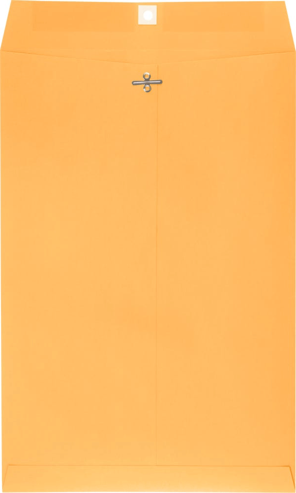Brown Kraft 24lb 10 x 15 Open End Envelopes with Clasp