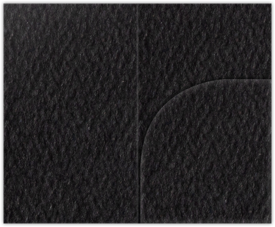 Black Felt 80lb 2 3/4 x 4 1/2 One Curved Pocket Key Card Holders with 3 Inch Pocket