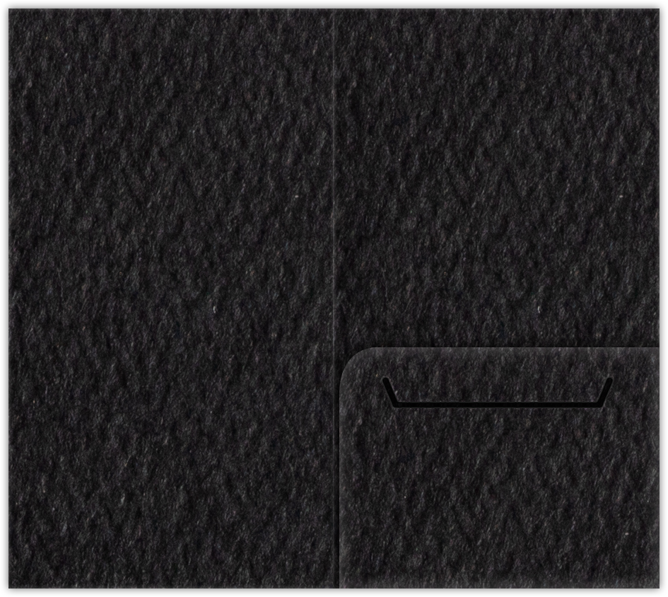 Black Felt 80lb 3 3/8 x 6 One Pocket Key Card Holders with 2 1/2 Inch Pocket