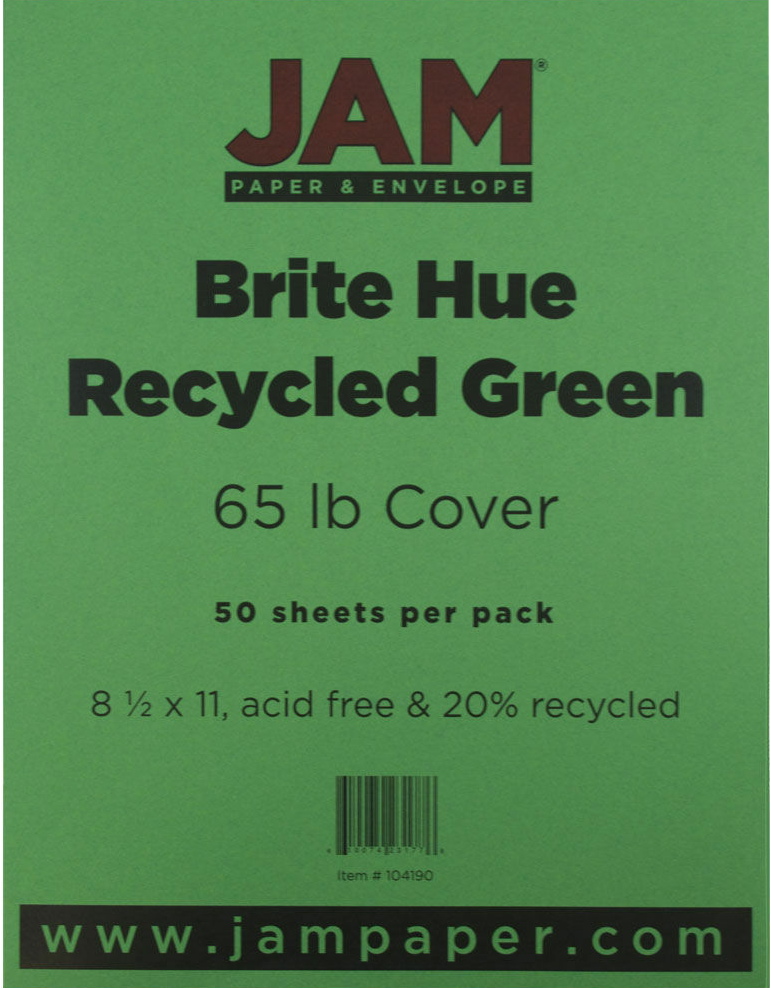 Holiday Green 65lb 8 1/2 x 11 Cardstock