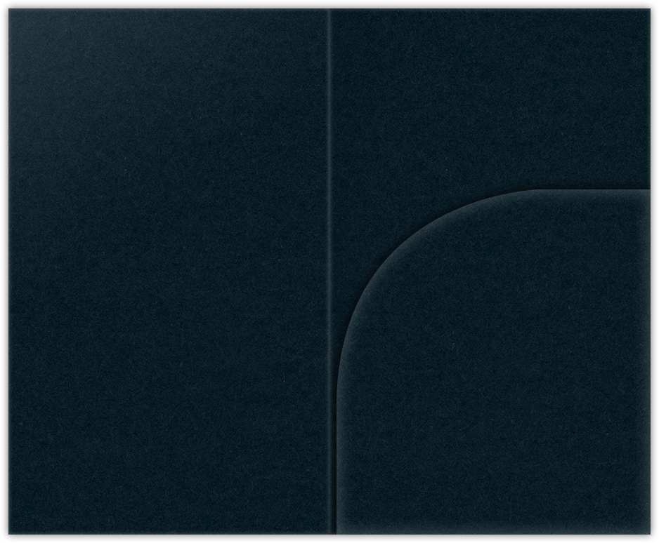 Black Licorice Vellum 100lb 2 3/4 x 4 1/2 One Curved Pocket Key Card Holders with 3 Inch Pocket