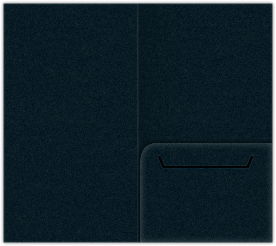 Black Licorice Vellum 100lb 3 3/8 x 6 One Pocket Key Card Holders with 2 1/2 Inch Pocket