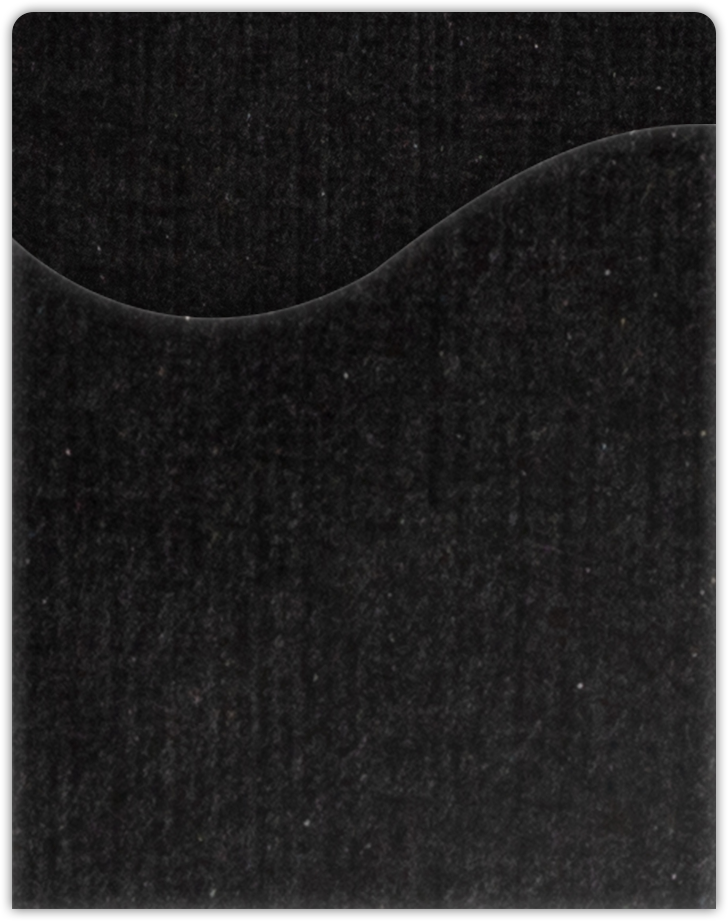 Deep Black Linen 9 x 11 1/2 Pocket Pages with Wavy Pocket