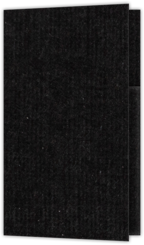 Deep Black Linen 100lb 2 3/4 x 4 1/2 One Curved Pocket Key Card Holders with 3 Inch Pocket