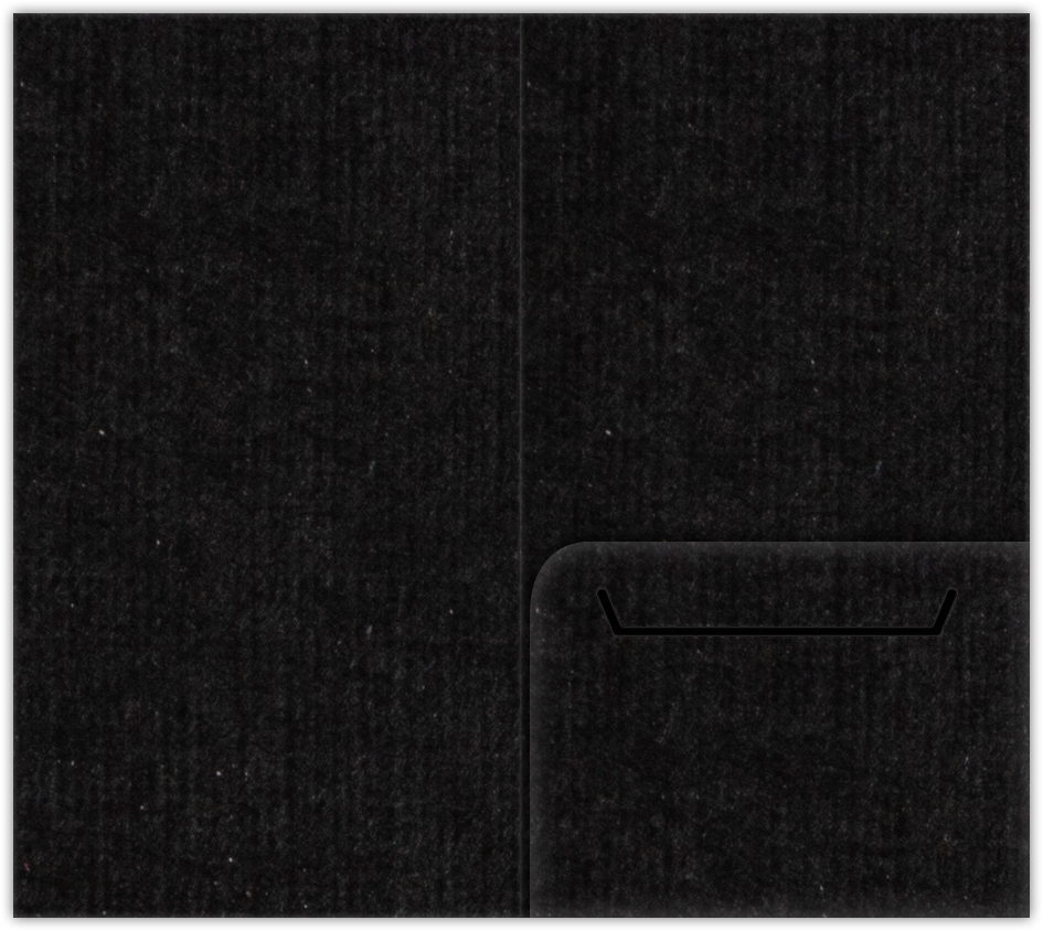 Deep Black Linen 100lb 3 3/8 x 6 One Pocket Key Card Holders with 2 1/2 Inch Pocket