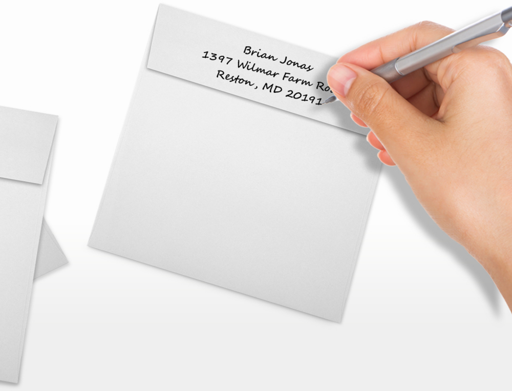 White 28lb 5 x 5 Square Envelopes with Peel & Seal