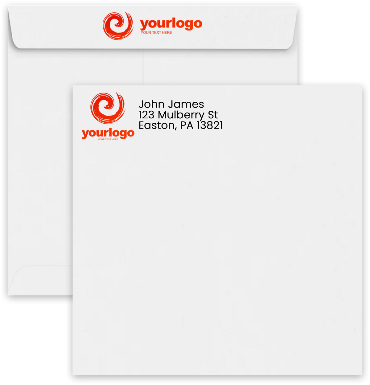White 28lb 8 1/2 x 8 1/2 Square Envelopes with Peel & Seal