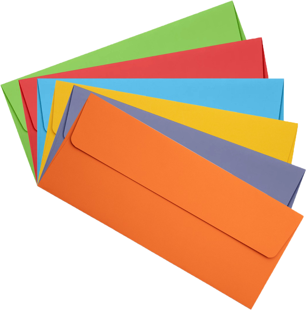 Assorted Primary #10 (4 1/8 x 9 1/2) Envelopes - 150 Pack