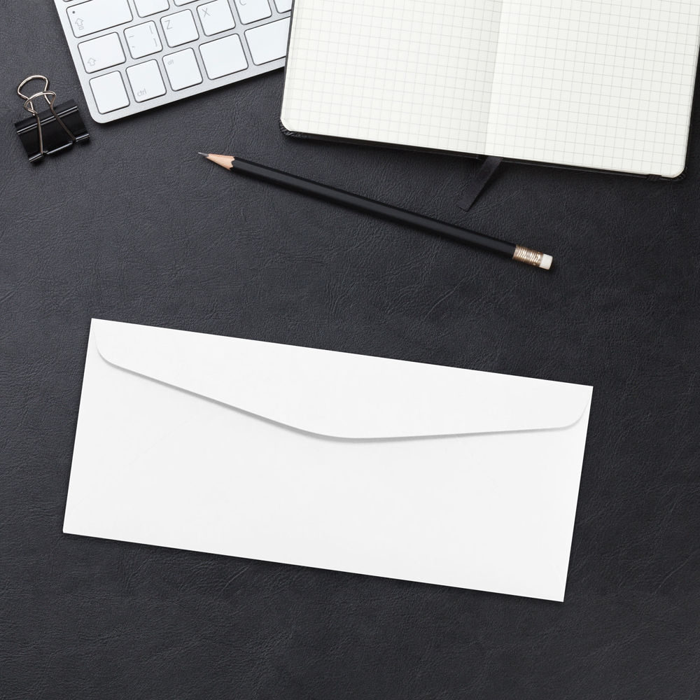 Ultimate White 24lb Strathmore #10 Regular Premium Envelopes (4 1/8 x 9 1/2)