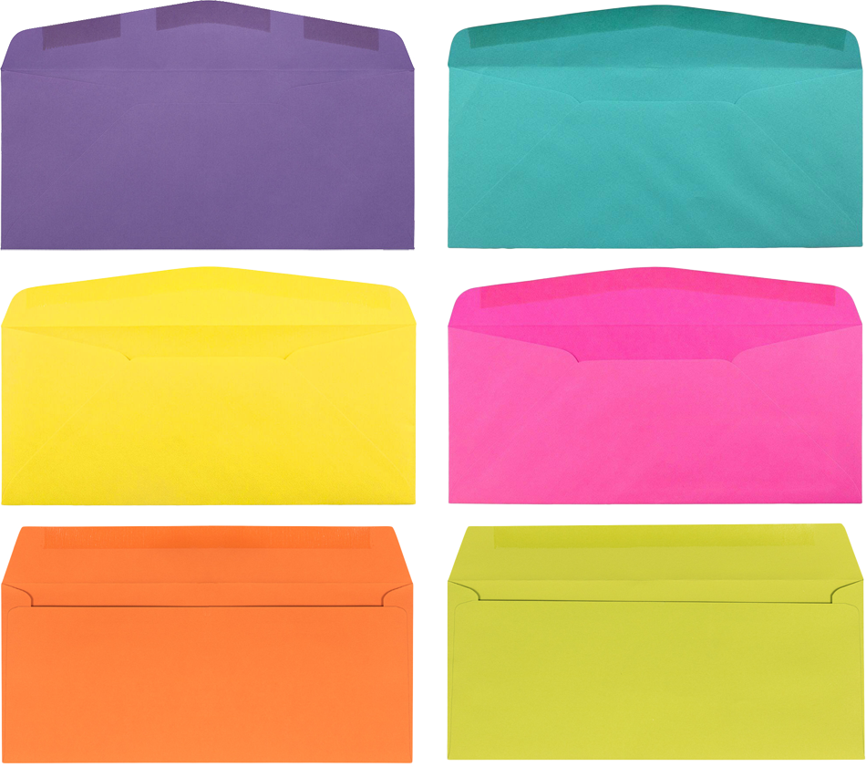 Assorted #10 Window Envelope (3 1/2 x 6 1/2) - 150 Pack