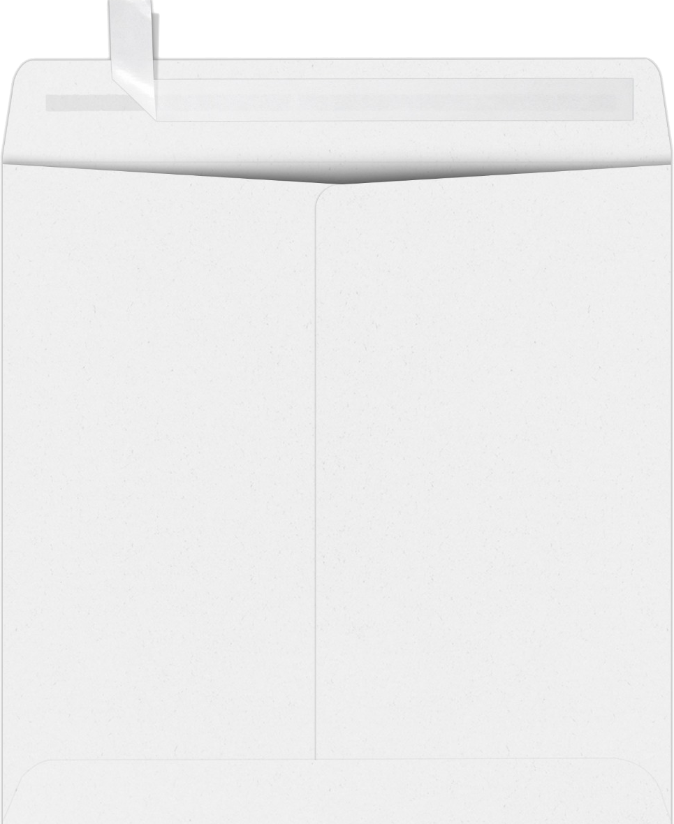 White 28lb 9 x 9 Square Envelopes with Peel & Seal