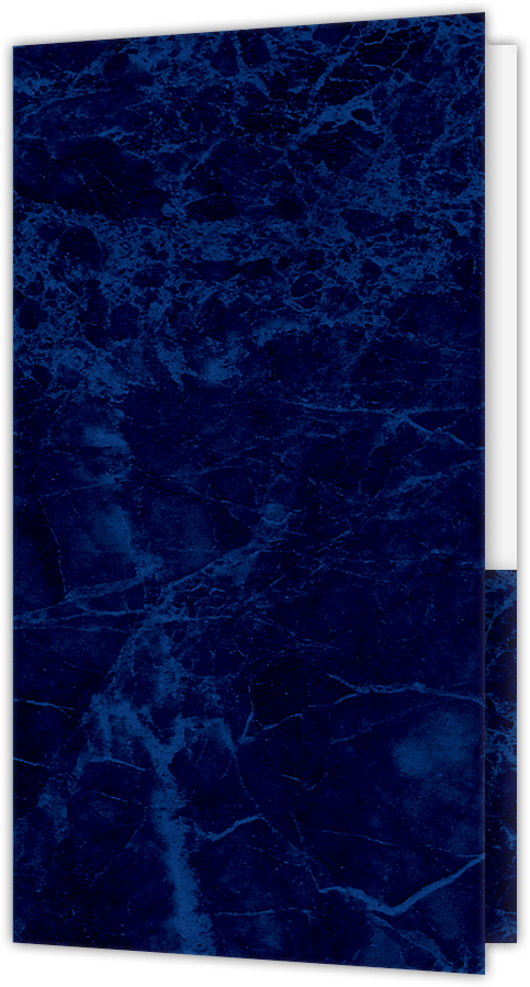 Blue Semi-Gloss 14pt C1S 3 3/8 x 6 One Pocket Key Card Holders with 2 1/2 Inch Pocket