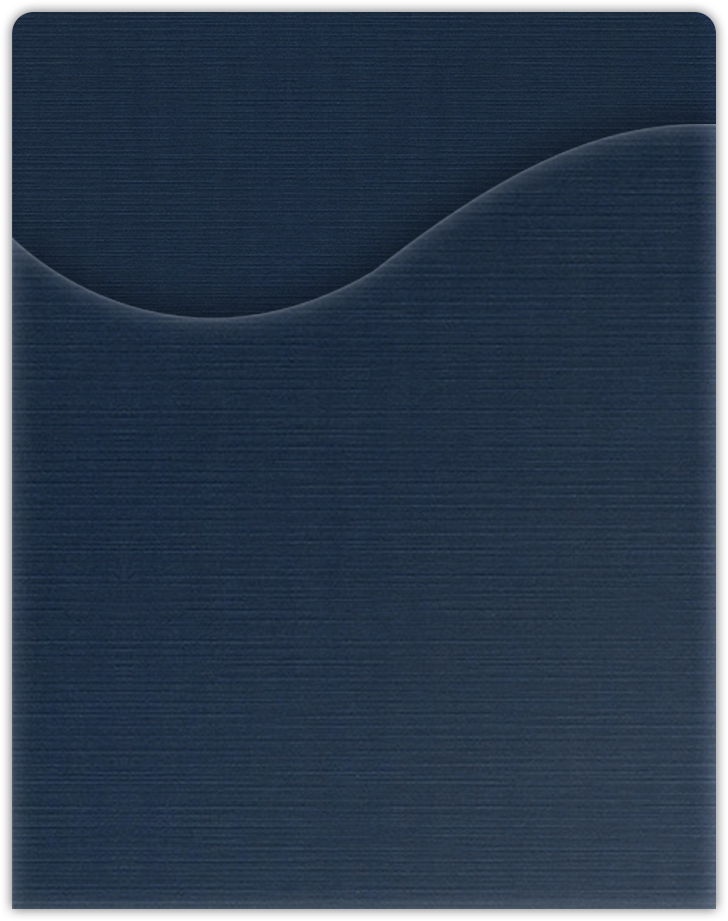 Dark Blue Linen 9 x 11 1/2 Pocket Pages with Wavy Pocket
