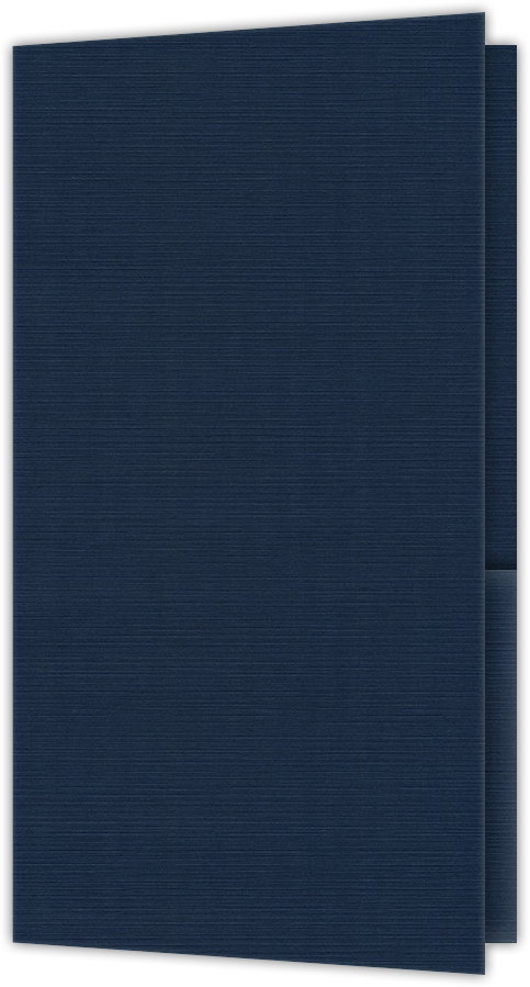 Dark Blue Linen 100lb 3 3/8 x 6 One Pocket Key Card Holders with 2 1/2 Inch Pocket