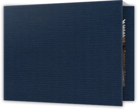 Dark Blue Linen 6 x 4 Landscape Photo Holder