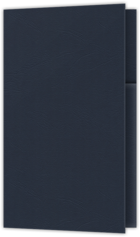 Deep Blue Cordwain 90lb 2 3/4 x 4 1/2 One Curved Pocket Key Card Holders with 3 Inch Pocket