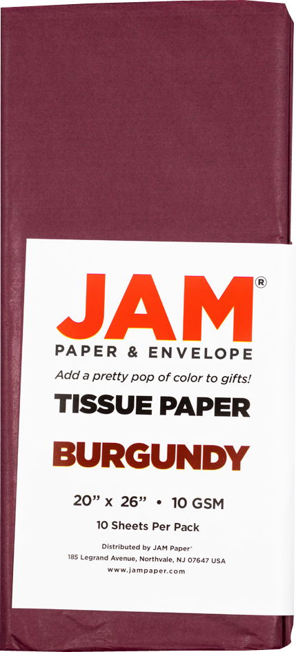 Burgundy Tissue Paper (20 x 26) - 10 Sheets