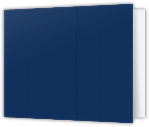 Navy Semi-Gloss 14pt C1S 2 3/4 x 3 3/4 One Pocket Key Card Holders with 2 1/4 Inch Pocket