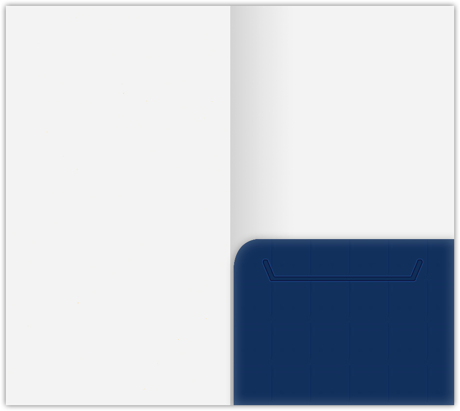 Navy Semi-Gloss 14pt C1S 3 3/8 x 6 One Pocket Key Card Holders with 2 1/2 Inch Pocket