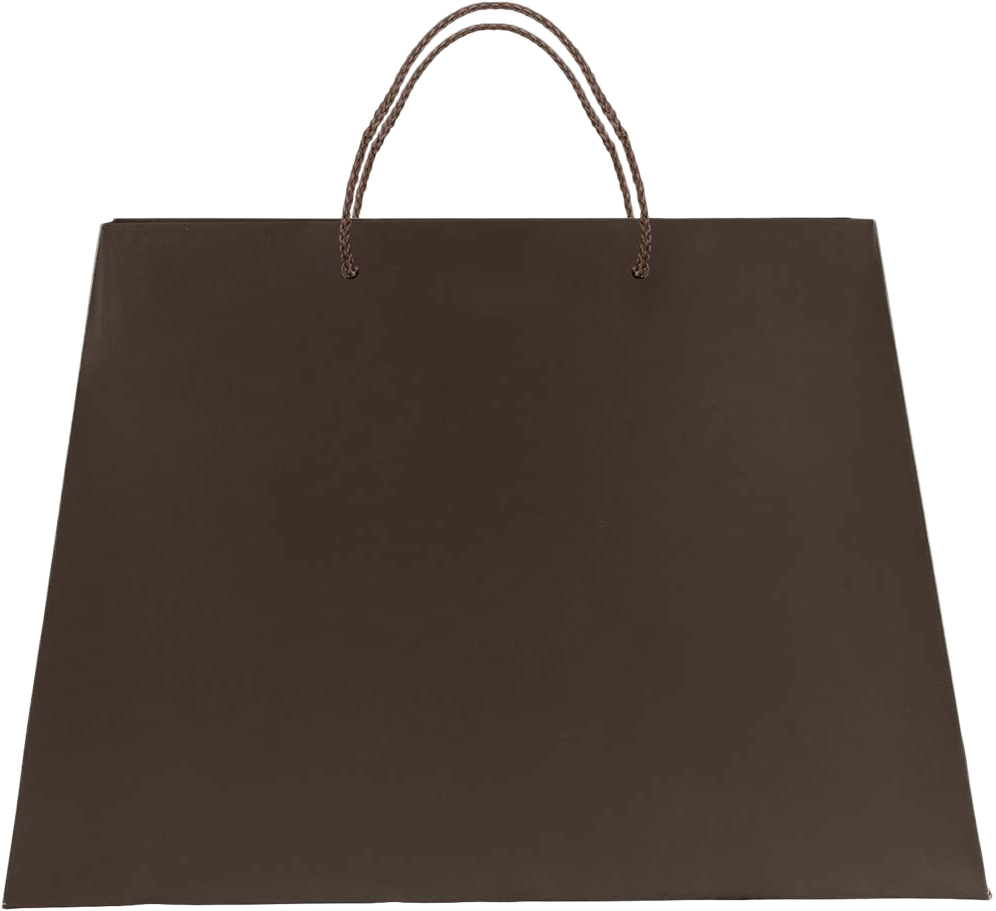 Chocolate Brown Large Matte Trapezoid Gift Bags (12 x 5 x 11)