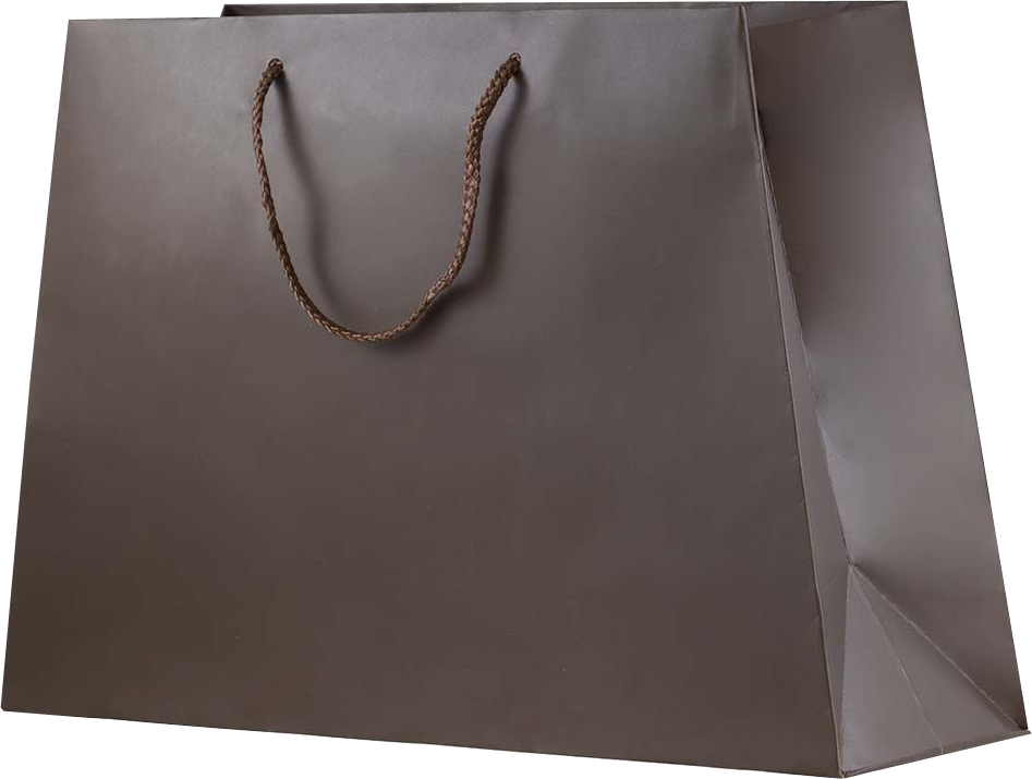 Chocolate Brown Large Matte Trapezoid Gift Bags (12 x 5 x 11)