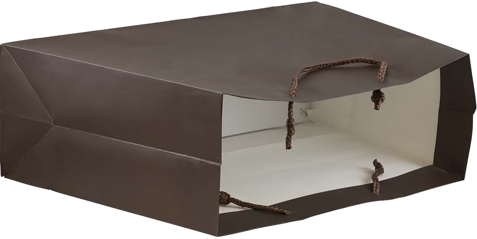 Chocolate Brown Large Matte Trapezoid Gift Bags (12 x 5 x 11)
