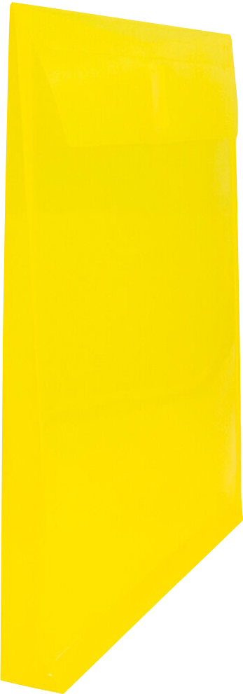 Yellow Letter Open End with 1" Expansion Plastic Envelopes (9 3/4 x 11 3/4) with Hook and Loop Closure