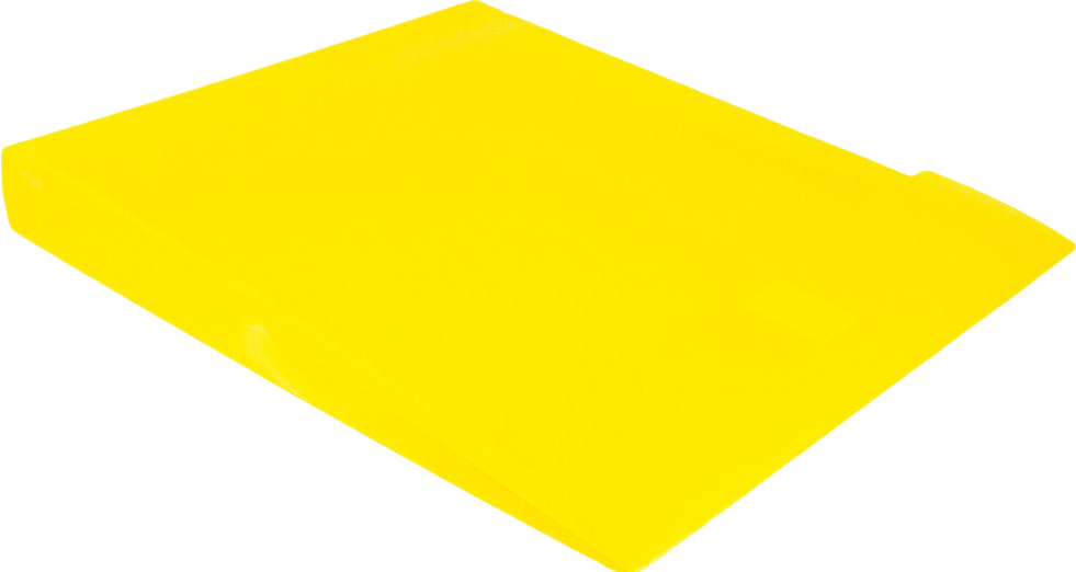 Yellow Letter Open End with 1" Expansion Plastic Envelopes (9 3/4 x 11 3/4) with Hook and Loop Closure