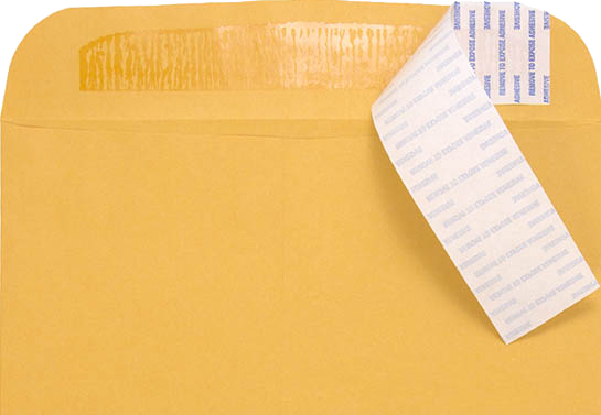 Brown Kraft 28lb 12 1/2 x 18 1/2 Open End Envelopes with Peel & Seal