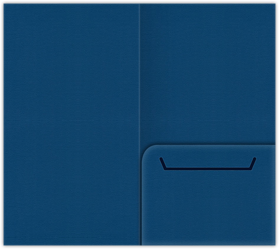 Royal Blue Felt 80lb 3 3/8 x 6 One Pocket Key Card Holders with 2 1/2 Inch Pocket