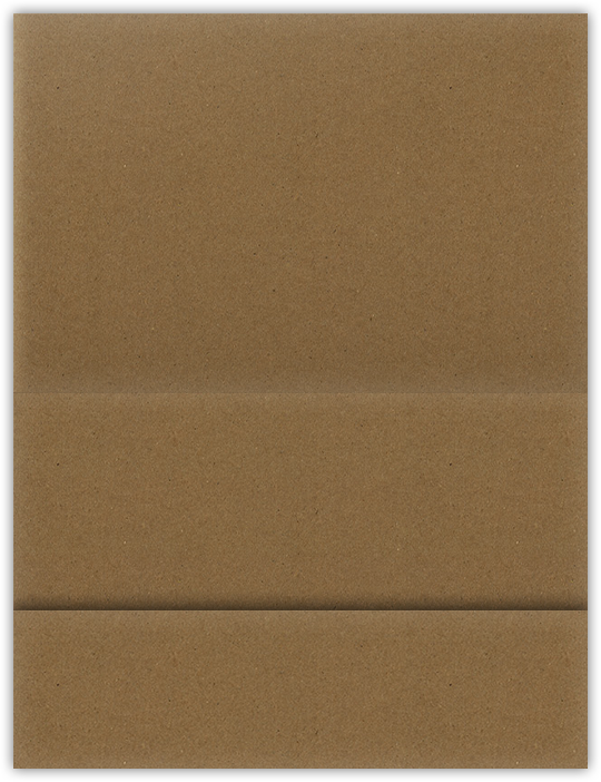 Brown Paper Bag Smooth 90lb 5 1/8 x 3 3/8 One Pocket Landscape Photo Holders with 1 3/8 Inch Pocket