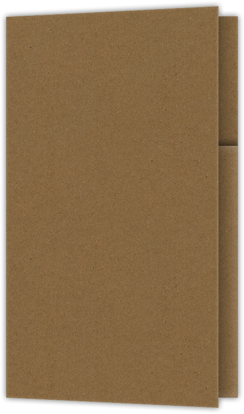 Brown Paper Bag Smooth 90lb 2 3/4 x 4 1/2 One Curved Pocket Key Card Holders with 3 Inch Pocket