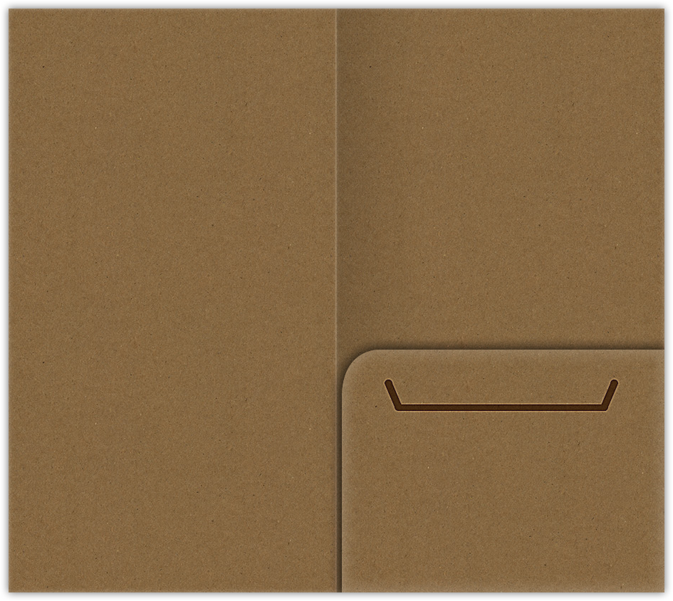 Brown Paper Bag Smooth 90lb 3 3/8 x 6 One Pocket Key Card Holders with 2 1/2 Inch Pocket