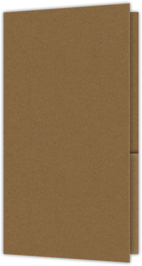 Brown Paper Bag Smooth 90lb 3 3/8 x 6 One Pocket Key Card Holders with 2 1/2 Inch Pocket