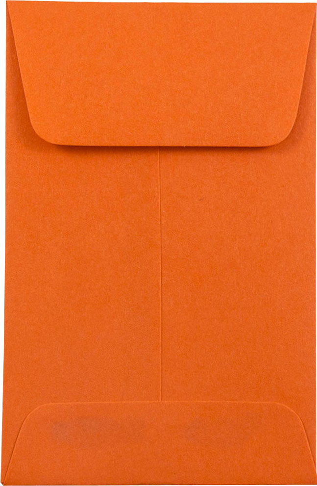 Mandarin Orange 32lb #1 Coin Envelopes (2 1/4 x 3 1/2)