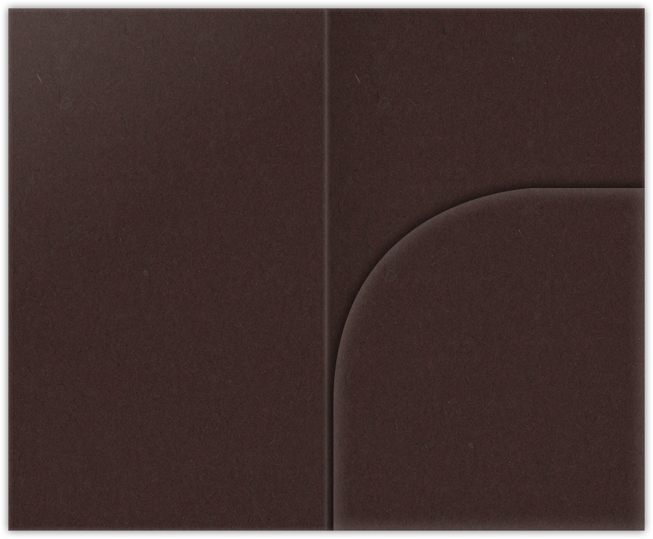 Hot Fudge Vellum 100lb 2 3/4 x 4 1/2 One Curved Pocket Key Card Holders with 3 Inch Pocket