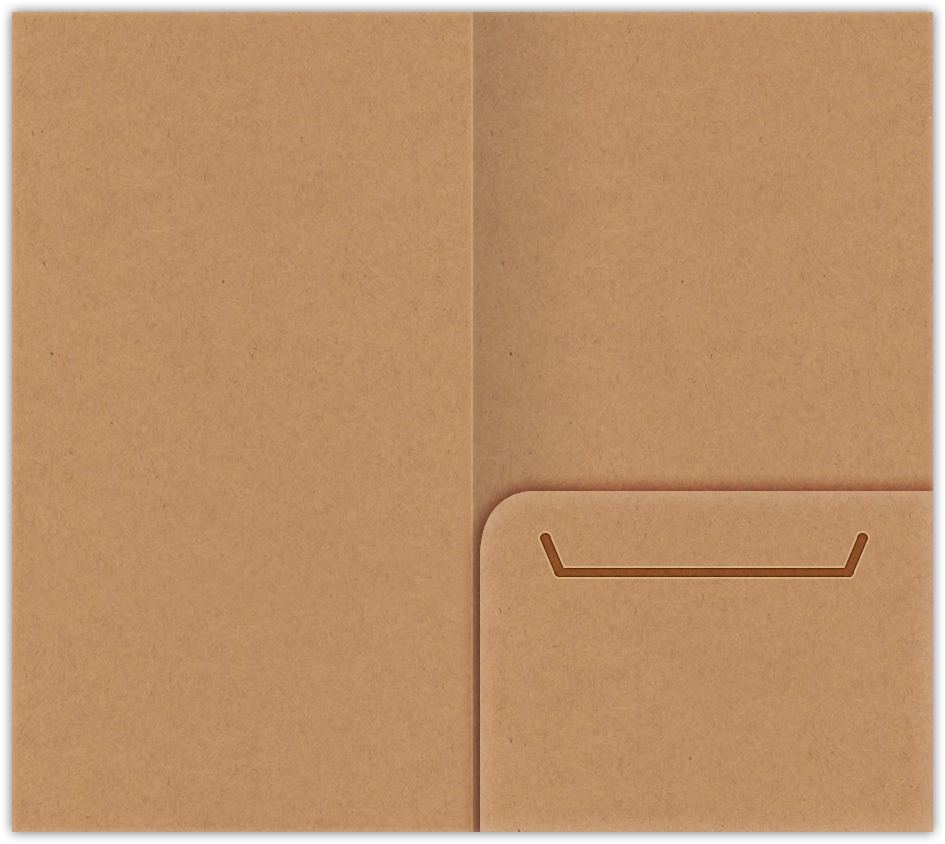 Jute Vellum 80lb 3 3/8 x 6 One Pocket Key Card Holders with 2 1/2 Inch Pocket