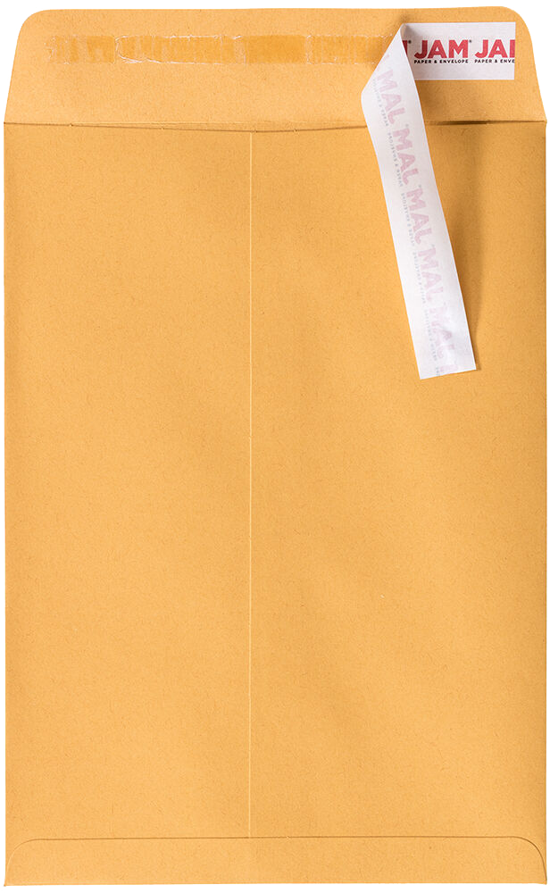 Brown Kraft 28lb 7 1/2 x 10 1/2 Open End Envelopes with Peel & Seal