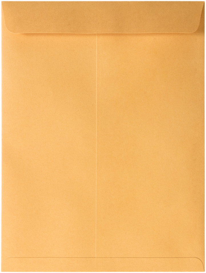 Brown Kraft 28lb 9 x 12 Open End Envelopes with Peel & Seal