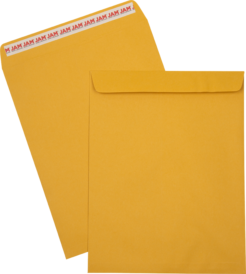 Brown Kraft 28lb 10 x 13 Open End Envelopes with Peel & Seal