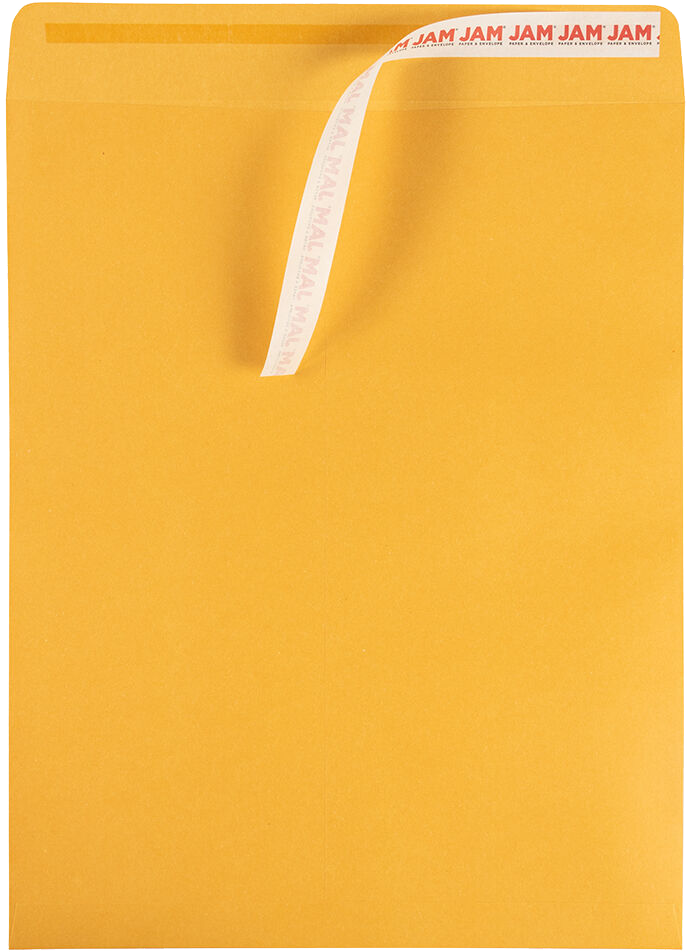 Brown Kraft 28lb 11 1/2 x 14 1/2 Open End Envelopes with Peel & Seal